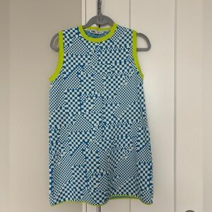 Zara checkered shift mini dress
